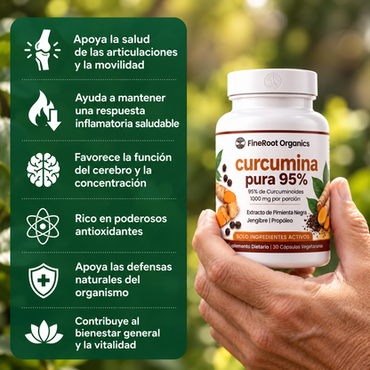 Cápsulas de Curcumina 95% | Apoyo para articulaciones y movilidad